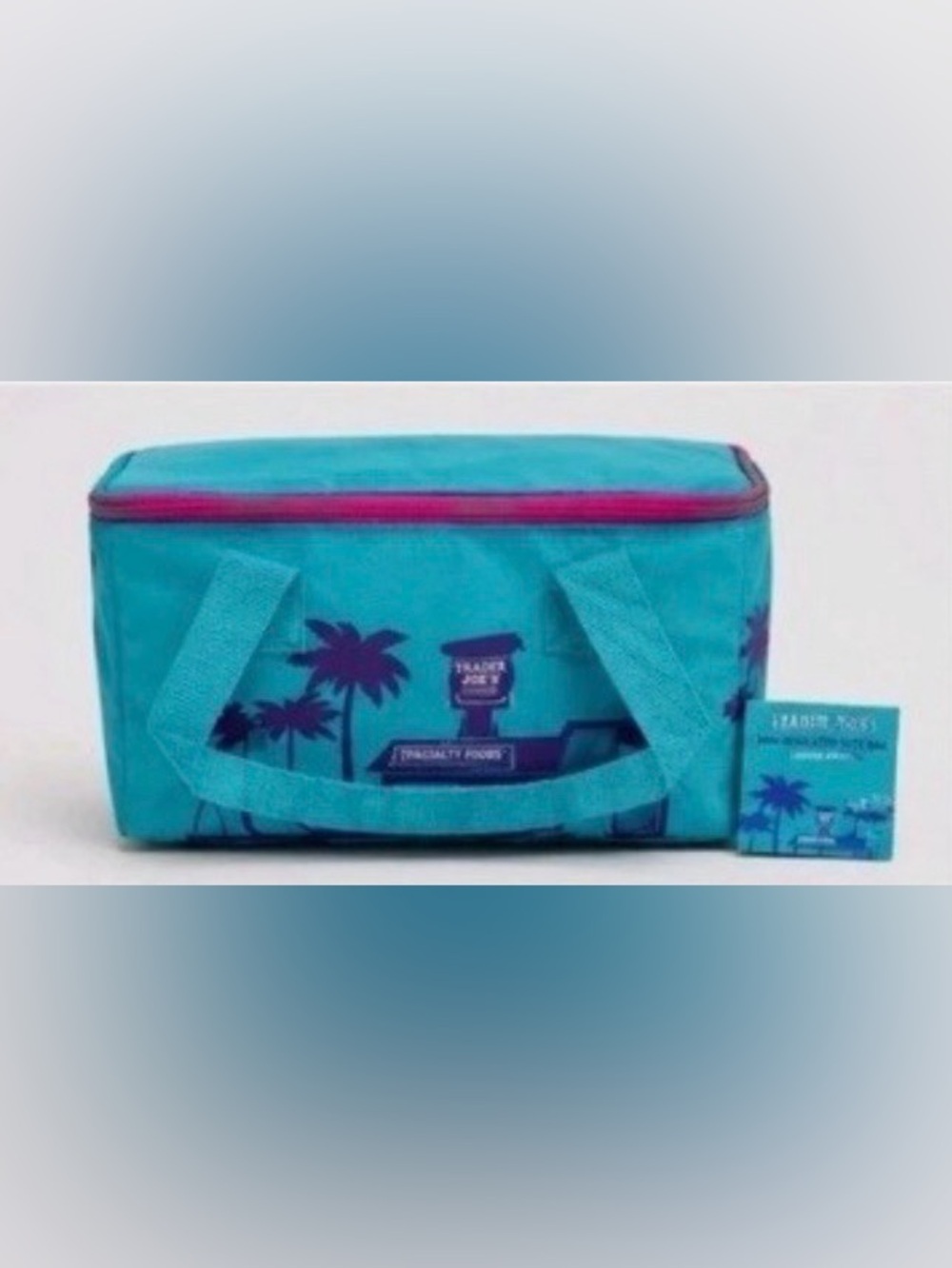 Trader Joe’s Ocean Blue Insulated Mini Cooler Tote Bag Limited Edition